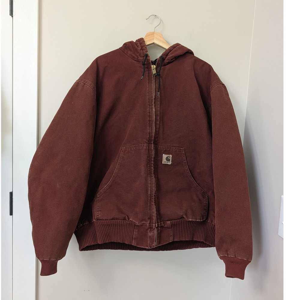 Vintage Carhartt J130 Clay Duck Canvas Active Work Jacket Distressed XL
